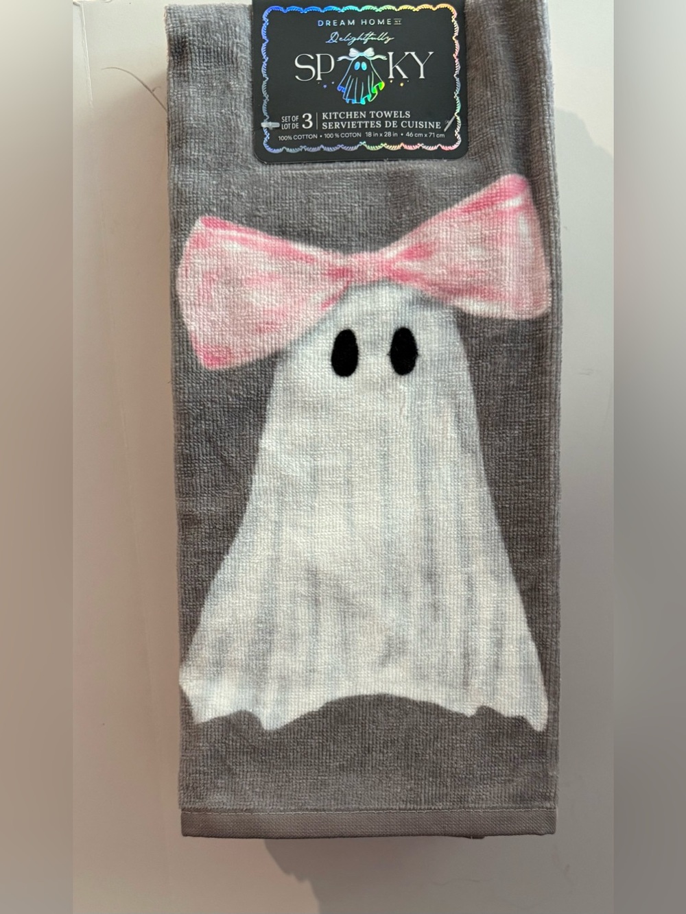 Super Cute Dream Home Ghosts Kitchen Towels- Set of 3- NWT